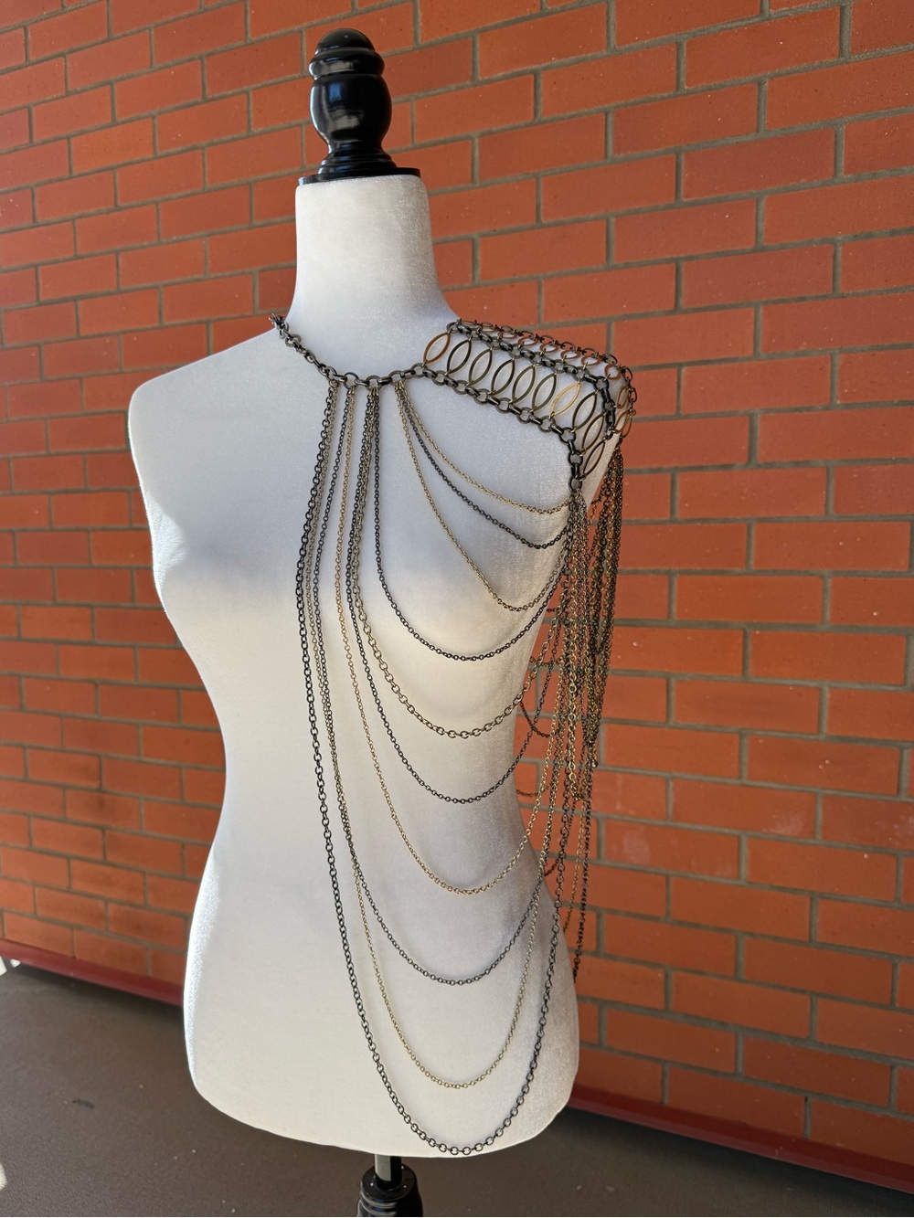 Draped Chain Shoulder Body Jewelry Statement Piece
